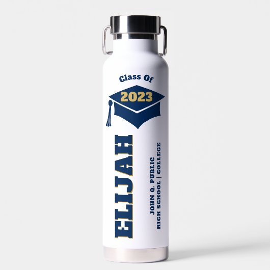 Afzuigkap - Tassel Blue Gold Class of 2023 Waterfles (Voorkant)