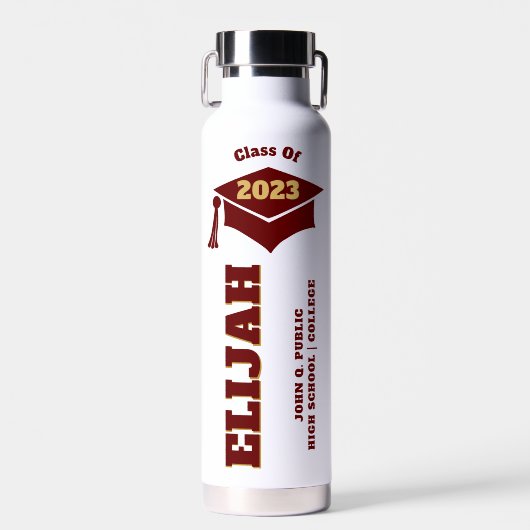 Afzuigkap - Tassel Dk Red Gold Class of 2023 Waterfles (Voorkant)