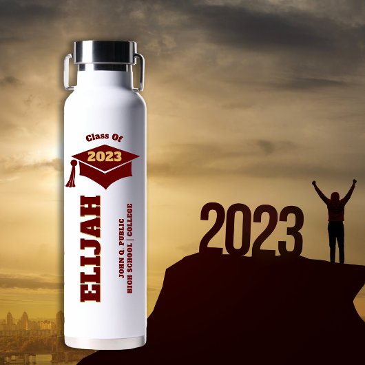 Afzuigkap - Tassel Dk Red Gold Class of 2023 Waterfles