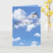 Afzuigkap voor stuiving in wolken met regenboog kaart (Gele Bloem)