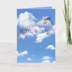 Afzuigkap voor stuiving in wolken met regenboog kaart