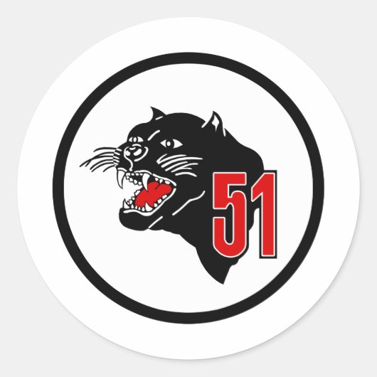 AG 51 Immelmann Ronde Sticker (Voorkant)