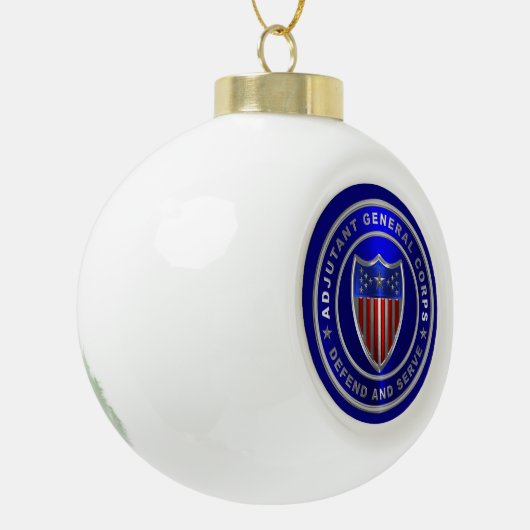 AG Adjutant General Corps Keramische Bal Ornament (Links)