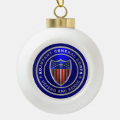 AG Adjutant General Corps Keramische Bal Ornament (Voorkant)