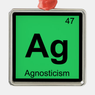 Ag - Agnosticism Philosophy Chemistry-symbool Metalen Ornament