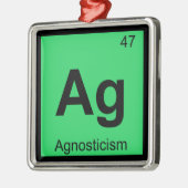 Ag - Agnosticism Philosophy Chemistry-symbool Metalen Ornament (Links)