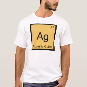 Ag - Akoestische Gitaar Chemie Element Symbool T-s T-shirt