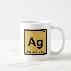 Ag - Akoestische Gitaar Chemie Periodiek Systeem Koffiemok