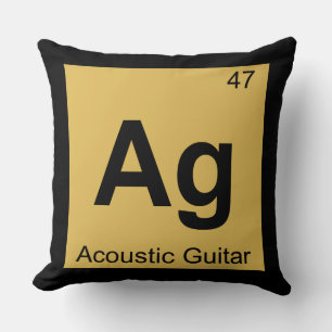 Ag - Akoestische Gitaar Chemie Periodiek Systeem Kussen