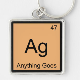 Ag - Alles Gaat Chemie Element Symbool T-shirt Sleutelhanger