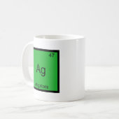 Ag - Alligators Grappig Element Chemie Symbool T-s Koffiemok (Voorkant links)