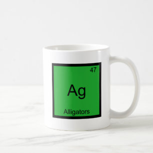 Ag - Alligators Grappig Element Chemie Symbool T-s Koffiemok