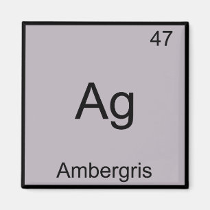Ag - Ambergris Grappige Chemie Element Symbool T-s Magneet