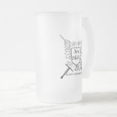 AG Crest Frosted Glass Stein Matglas Bierpul (Voorkant rechts)