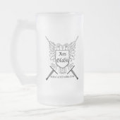 AG Crest Frosted Glass Stein Matglas Bierpul (Links)