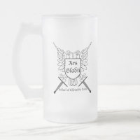 AG Crest Frosted Glass Stein