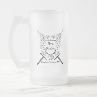AG Crest Frosted Glass Stein Matglas Bierpul