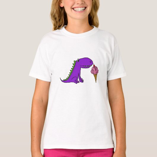 AG- Dinosaur en Ice Cream-Shirt T-shirt (Voorkant)