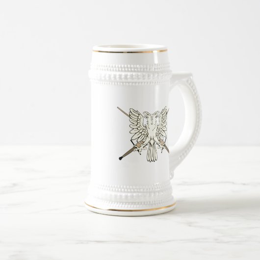 AG Gold en White Eagle Stein Bierpul (Voorkant rechts)