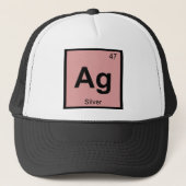 Ag - Silver Chemistry Periodic Table Symbol Trucker Pet (Voorkant)