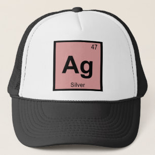Ag - Silver Chemistry Periodic Table Symbol Trucker Pet