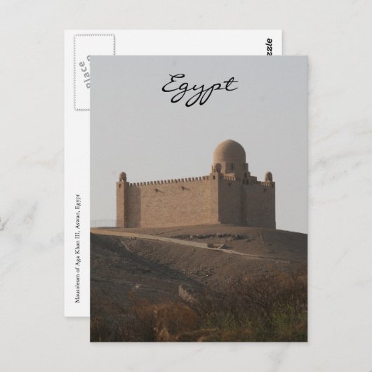aga khan mausoleum briefkaart (Voorkant / Achterkant)