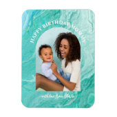 Agaat Arched Foto Gelukkige Verjaardag Mam Magneet (Verticaal)
