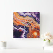 Agaat Art Wall Clock Vierkante Klok (Huis)