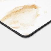 Agaat Beige & Wit Marmeren Custom Naam Letter Bureaumat (Hoek)