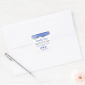 Agaat Blauw Wit Zilver Glitter Productlabels Vierkante Sticker (Envelop)
