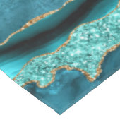 Agaat Blauwgroen Blauw Goud Aqua Turquoise Tafelkl Tafelkleed (Gekanteld)
