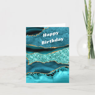 Agaat Blauwgroen Blauw Goud Aqua Turquoise Verjaar