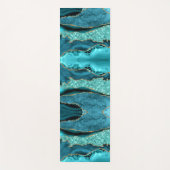 Agaat Blauwgroen Blauw Goud Aqua Turquoise Yoga Ma Yogamat (Voorkant)