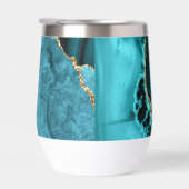 Agaat Blauwgroen Blauw Goud Glitter Marmer Aqua Tu (Rechts)