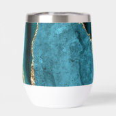 Agaat Blauwgroen Blauw Goud Glitter Marmer Aqua Tu (Achterkant)