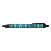 Agaat Blauwgroen Blauw Goud Glitter Marmer Aqua Tu Blauwe Inkt Pen (Bovenkant)