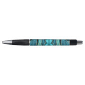 Agaat Blauwgroen Blauw Goud Glitter Marmer Aqua Tu Pen (Voorkant)