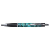 Agaat Blauwgroen Blauw Goud Glitter Marmer Aqua Tu Pen (Achterkant)