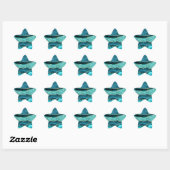 Agaat Blauwgroen Blauw Goud Glitter Marmer Aqua Tu Ster Sticker (Vel)