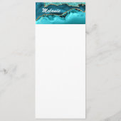 Agaat Blauwgroen Blauw Goud Glitter Turquoise Cust Menu (Achterkant)