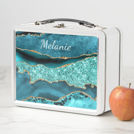 Agaat Blauwgroen Blauw Goud Marmer Turquoise Custo (In situ)