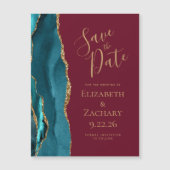 Agaat Blauwgroen Goud Bourgogne Magnetisch Save th (Voorkant)