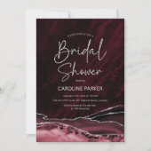 Agaat Bourgondië zilver Vrijgezellenfeest Kaart (Voorkant)