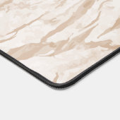 Agaat Bruin Crème Marmer Custom Naam Letter Bureaumat (Hoek)