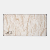 Agaat Bruin Crème Marmer Custom Naam Letter Bureaumat (Voorkant)