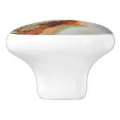 Agaat edelsteenpatroon keramische knop (Zijkant)