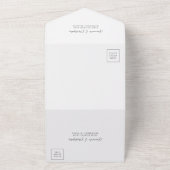 Agaat Emerald Green Gold Wedding All In One Uitnodiging (Buitenkant)