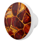 Agaat en Carneool stenen mozaïek Keramische Knop (Rechts)