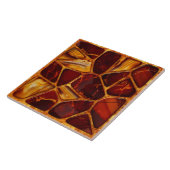 Agaat en Carneool stenen mozaïek Tegeltje (Zijkant)