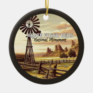 Agaat Fossiele Bedden Nationaal Monument Kerstmis Keramisch Ornament